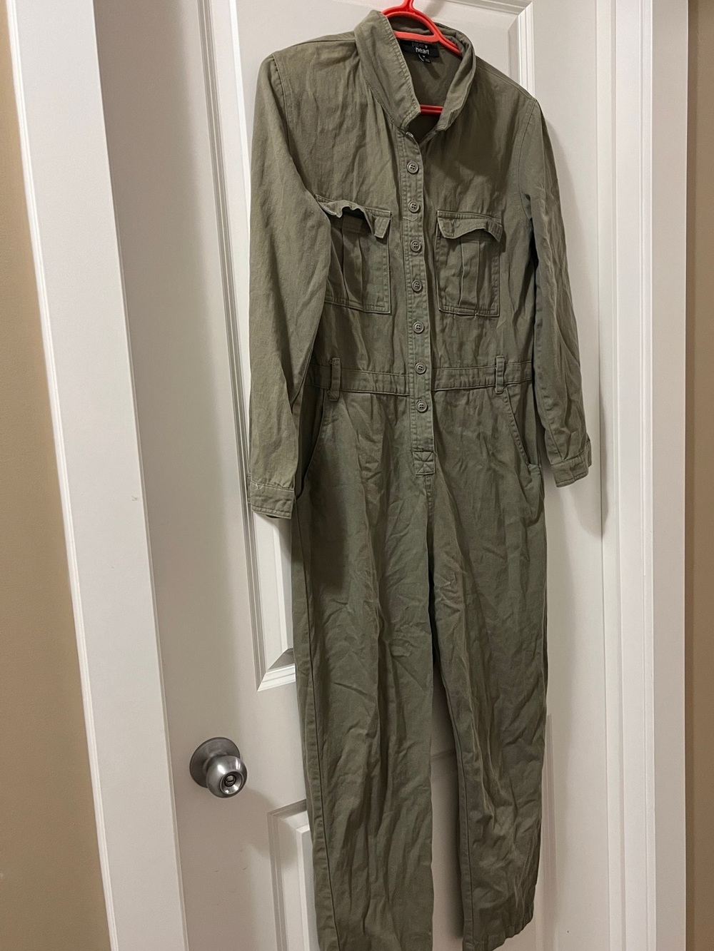 Olive Green Utility Jumpsuit - Unknown Brand